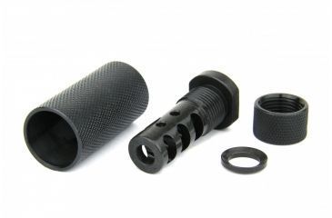 Image of Tacfire .223/.556 1/2inx28 Thread Krinkov Hollow Style 3-Piece Muzzle Brake w/Crushwasher/Steel, Black, MZ1015-3P