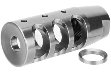 Image of Tacfire .223/.556 1/2inX28 Tpi Compact Size Muzzle Brake w/Crush Washer, Stainless Steel MZ1002SS