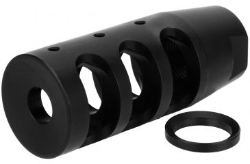 Image of Tacfire .223/.556 1/2inX28 Tpi Compact Size Muzzle Brake w/Crush Washer/Steel, Black MZ1002