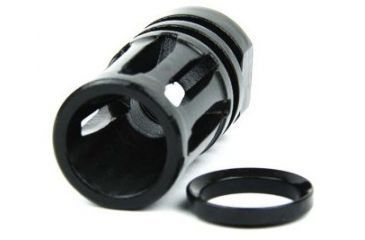 Image of Tacfire .308 5/8inX24 Thread Bird Cage Muzzle Brake w/Crush Washer/Stainless Steel, Black MZ1001-3B