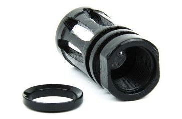 Image of Tacfire .308 5/8inX24 Thread Bird Cage Muzzle Brake w/Crush Washer/Stainless Steel, Black MZ1001-3B