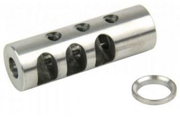 Image of Tacfire .308 5/8inX24 Thread Full Size Muzzle Brake w/Crush Washer, Stainless Steel MZ1003-3SS