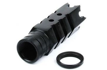 Image of Tacfire .308 5/8inX24 Thread Shark Muzzle Brake w/Crush Washer/Steel, Black MZ1004-3B