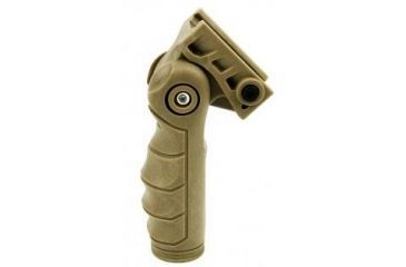 Image of Tacfire 5 Position Ergonomic Foldable Locking Grip w/Storage, Tan VG07-T