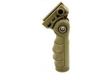 Image of Tacfire 5 Position Ergonomic Foldable Locking Grip w/Storage, Tan VG07-T