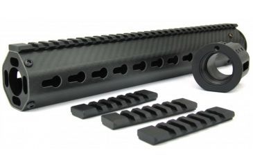 Image of Tacfire 8 Angled AR-15 Carbon Fiber KeyMod Free Float Handguard, Black, 12in HG06-8A-12