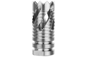 Image of TacFire 9mm 1/2X36 Spiral Crown Muzzle Brake, Stainless Steel, MZ1021-9MM-SS