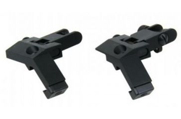 Image of TacFire Offset Deployable Front and Rear Sight, 45 Degree Flip-Up/Spring Loaded, Black, IS003