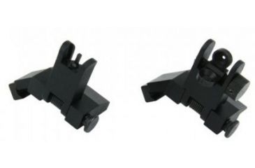 Image of TacFire Offset Deployable Front and Rear Sight, 45 Degree Flip-Up/Spring Loaded, Black, IS003
