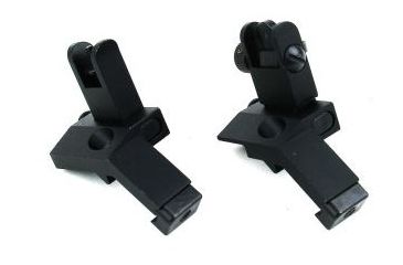 Image of TacFire Offset Deployable Front and Rear Sight, 45 Degree Flip-Up/Spring Loaded, Black, IS003