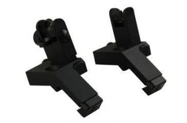 Image of TacFire Offset Deployable Front and Rear Sight, 45 Degree Flip-Up/Spring Loaded, Black, IS003