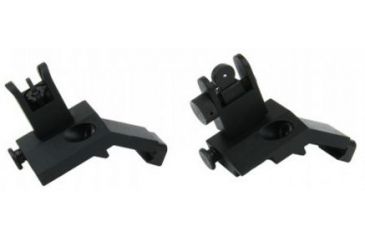 Image of TacFire Offset Deployable Front and Rear Sight, 45 Degree Flip-Up/Spring Loaded, Black, IS003