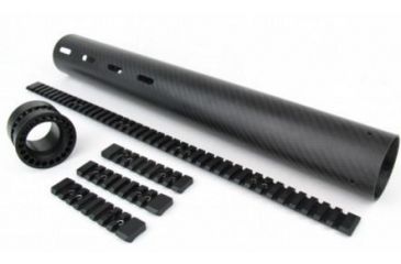 Image of Tacfire AR10/.308 Carbon Fiber Free Float Hand Guard/Detachable Rails/Extended Length 16.5in, Black HG06-308-16.5