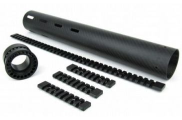 Image of Tacfire AR10/.308 Carbon Fiber Free Float Hand Guard/Detachable Rails/Extra Length 15in, Black HG06-308-15