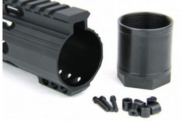 Image of Tacfire AR10 Slim Keymod Free Float Clamp-On Style Hand Guard w/Detachable Rails/12in, Black HG02-308-12