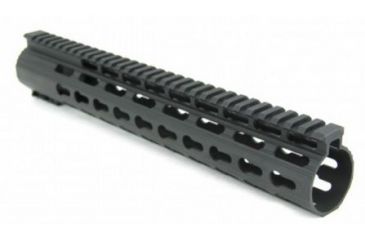 Image of Tacfire AR10 Slim Keymod Free Float Clamp-On Style Hand Guard w/Detachable Rails/12in, Black HG02-308-12
