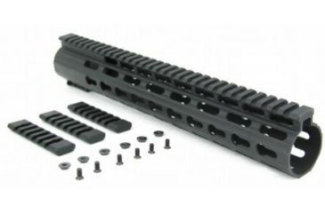 Image of Tacfire AR10 Slim Keymod Free Float Clamp-On Style Hand Guard w/Detachable Rails/12in, Black HG02-308-12