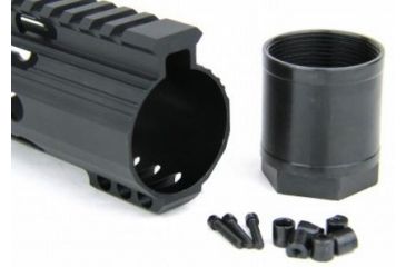 Image of Tacfire AR10 Slim Keymod Free Float Clamp-On Style Hand Guard w/Detachable Rails/15in, Black HG02-308-15