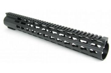 Image of Tacfire AR10 Slim Keymod Free Float Clamp-On Style Hand Guard w/Detachable Rails/15in, Black HG02-308-15
