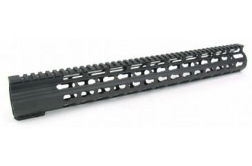 Image of Tacfire AR10 Slim Keymod Free Float Clamp-On Style Hand Guard w/Detachable Rails/16.5in, Black HG02-308-16.5