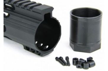 Image of Tacfire AR10 Slim Keymod Free Float Clamp-On Style Hand Guard w/Detachable Rails/16.5in, Black HG02-308-16.5