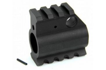 Image of Tacfire AR15/.750 High Profile Gas Block/Mil-Spec/Alum. w/Pin &amp; Top/Bottom Rail, Black MAR003