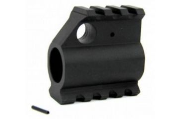 Image of Tacfire AR15/.750 High Profile Gas Block/Mil-Spec/Alum. w/Pin &amp; Top/Bottom Rail, Black MAR003
