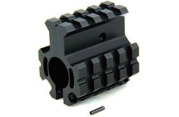Image of Tacfire AR15/.750 High Profile Quad Rail Barrel Mount/Gas Block/Alum. Glossy Finish, Clamp-On, Black MAR005-H