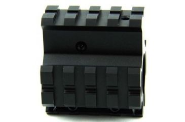 Image of Tacfire AR15/.750 High Profile Quad Rail Barrel Mount/Gas Block/Alum. Glossy Finish, Clamp-On, Black MAR005-H