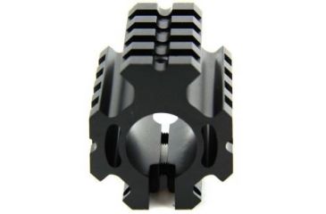 Image of Tacfire AR15/.750 Low Pro Quad Rail Barrel Mount/Gas Block/Alum. Glossy Finish, Clamp-On, Black MAR005-L
