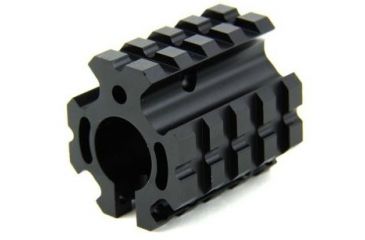 Image of Tacfire AR15/.750 Low Pro Quad Rail Barrel Mount/Gas Block/Alum. Glossy Finish, Clamp-On, Black MAR005-L