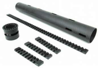 Image of Tacfire AR15 Carbon Fiber Free Float Hand Guard/Detachable Rails/Extended Length 16.5in, Black HG06-16.5