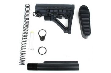 Image of Tacfire AR15 Commercial Buffer Tube Kit w/6 Position Stock &amp; Buttpad, Black MAR051