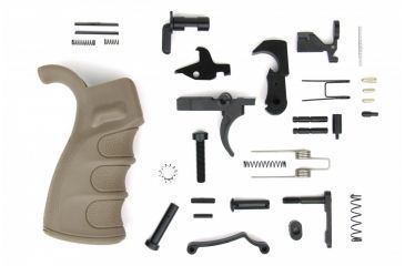 Image of Tacfire AR15 Lower Parts Kit w/Enhanced Pistol Grip, Tan, LPK02USA-T