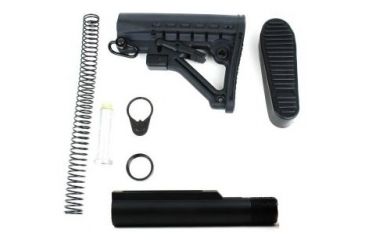 Image of Tacfire AR15 Mil-Spec Buffer Tube Kit w/6 Position Stock &amp; Buttpad, Black MAR050