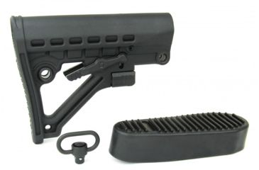 Image of Tacfire AR15 Mil-Spec M4 Style 6-Position Stock W/QD Sling Swivel/Butt Pad, Black, MAR082-G