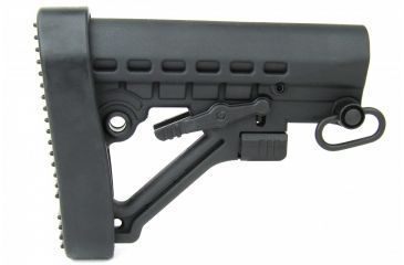 Image of Tacfire AR15 Mil-Spec M4 Style 6-Position Stock W/QD Sling Swivel/Butt Pad, Black, MAR082-G
