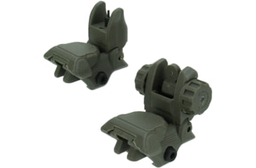 Image of TacFire Same Plane Top Mounted Deployable Front and Rear Sight, Green, IS008OD