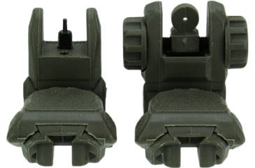 Image of TacFire Same Plane Top Mounted Deployable Front and Rear Sight, Green, IS008OD
