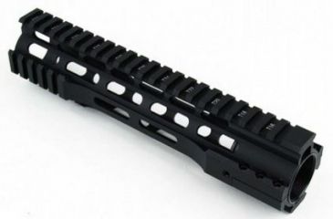 Image of Tacfire AR15 Ultra-Slim Clamp-On Free Float Quad Rail 10in/Mid Length, Version 2, Black HG07-10, EDEMO1