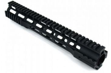 Image of Tacfire AR15 Ultra-Slim Clamp-On Free Float Quad Rail 12in/Rifle Length, Version 2, Black HG07-12, EDEMO1