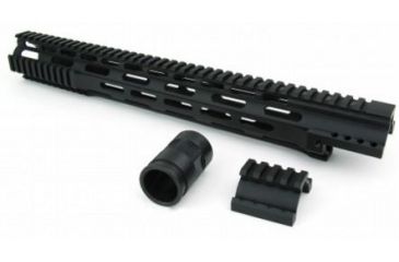 Image of Tacfire AR15 Ultra-Slim Clamp-On Free Float Quad Rail 16.5in/Extended Length, Version 2, Black HG07-16.5