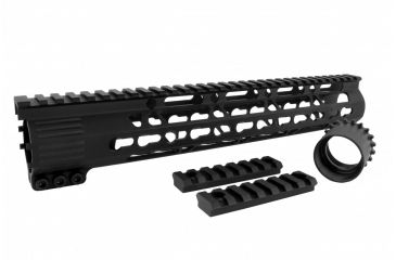 Image of Tacfire AR15 Ultra Slim Clamp-on KeyMod Free Float Hand Guard w/Detachable Rails/GEN 2, Black, 12in, HG10-12