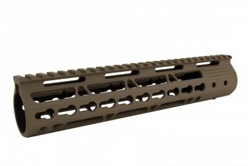 Image of Tacfire AR15 Ultra Slim KeyMod Free Float Hand Guard w/Detachable Rails/Steel. Barrel Nut, Tan, 10in, HG09-T-10