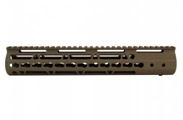 Image of Tacfire AR15 Ultra Slim KeyMod Free Float Hand Guard w/Detachable Rails/Steel. Barrel Nut, Tan, 12in, HG09-T-12, EDEMO1