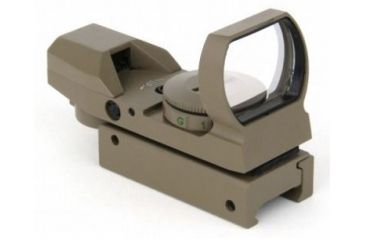 Image of Tacfire Dual Illuminated Reflex Sight With 4 Different Reticles, Tan RD007-T