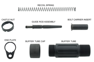 Image of TacFire Short Pistol Buffer Tube Kit w/ QD Endplate, 3.5 in, Black, Small, MAR139-C