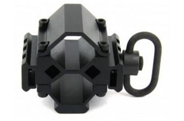 Image of Tacfire Shotgun Tri-Rail Barrel Mount With Push Button Swivel, Black MSG006