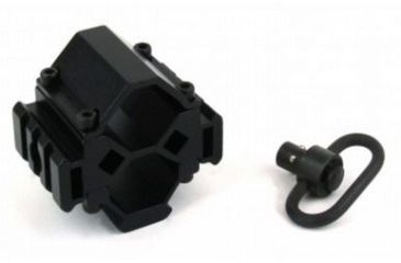 Image of Tacfire Shotgun Tri-Rail Barrel Mount With Push Button Swivel, Black MSG006