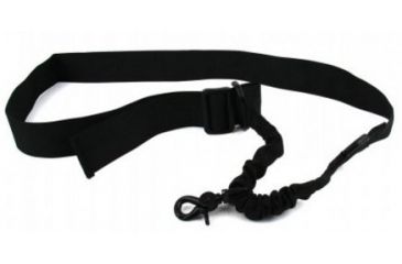 Image of Tacfire Single Point Double Bungee Rifle Sling/Snap-On Steel Clip, Black SL001B